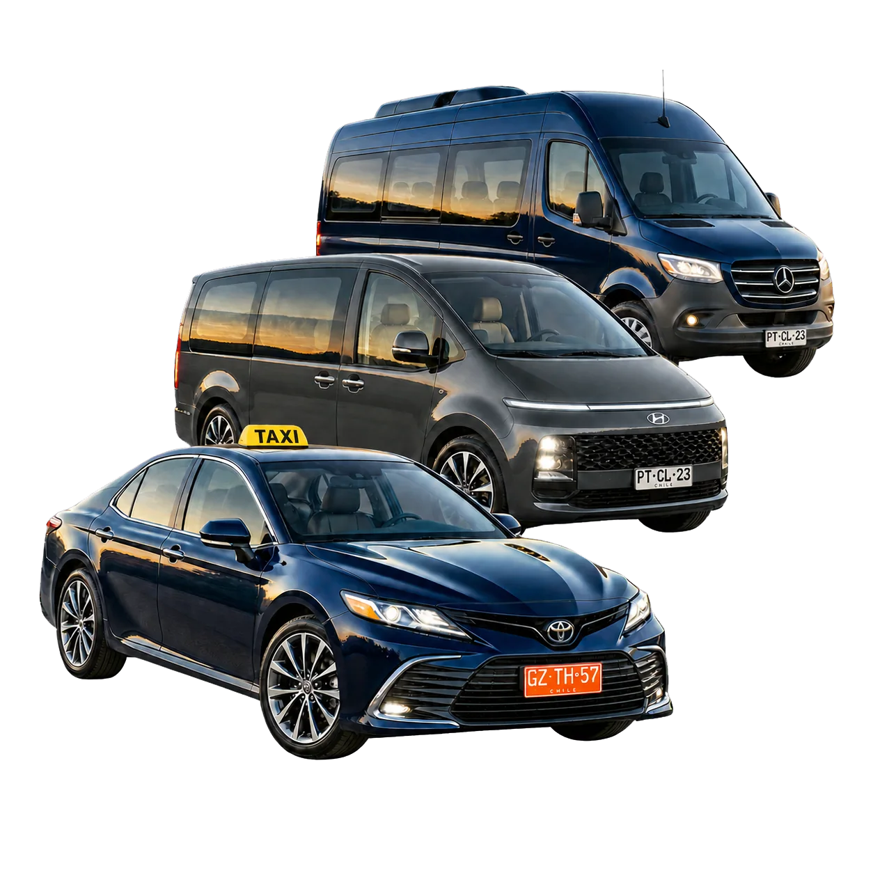 Taxi, mini y van de Taxi Morro para traslados desde Arica al Aeropuerto Chacalluta y Tacna.